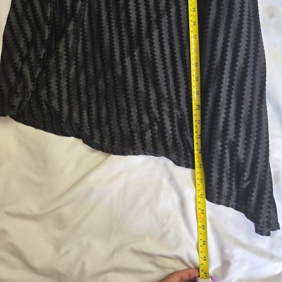 NWT Shoshanna Modern Chic Glam Feminine Silk Velvet Asymmetrical Sheer Dress 6 - Picture 11 of 11